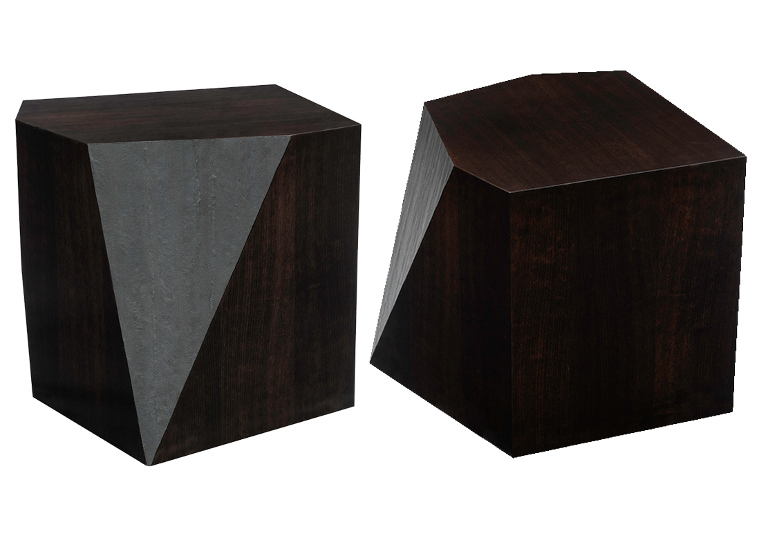 Braque Side Table Weathered Black
